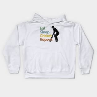 Eat Sleep Cricket Repeat Kids Hoodie